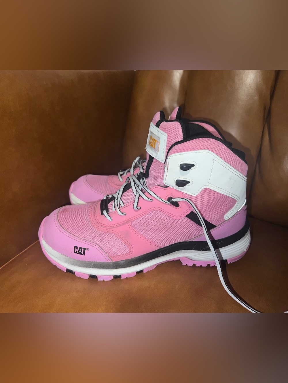 Caterpillar Quake Mid Composite Toe iwomen's work boots "Rose Bloom" pink sz 7 - Picture 11 of 11